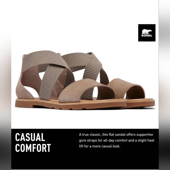 Sorel Ella II Woman Flat Comfy‎ Sandal Size 6.5 main image 6